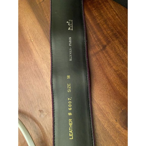 Vintage Hermès Hermès Purple Leather #6007 Suede Belt Size M